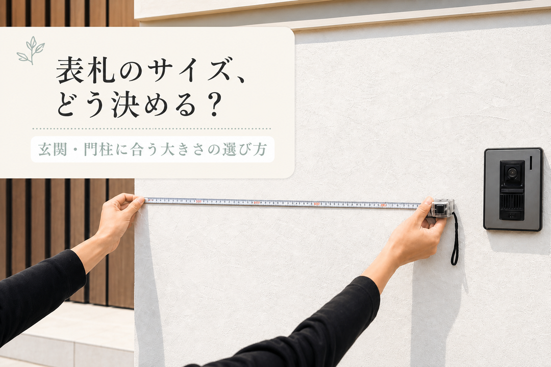 表札のサイズで迷ったら？玄関・門柱に合う大きさの決め方