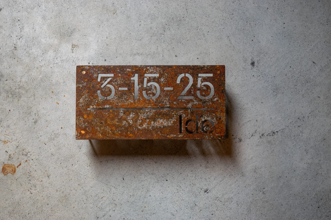 サビ鉄板表札【錆彩】アイアンプレート｜さび｜インダストリアル｜個性的｜オーダーメイド