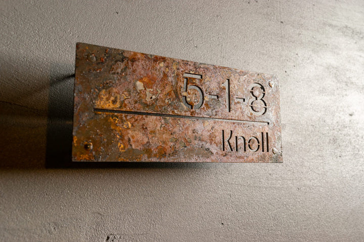 サビ鉄板表札【錆彩】アイアンプレート｜さび｜インダストリアル｜個性的｜オーダーメイド