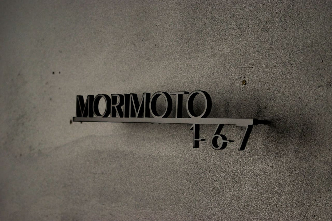 6mm厚 番地付きステンレス表札【Avenir add】マットブラック｜切り文字｜オーダーメイド｜肉厚