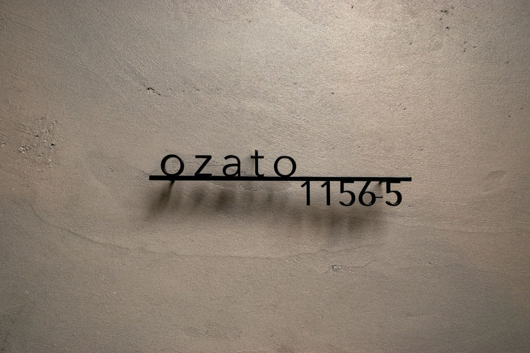 6mm厚 番地付きステンレス表札【Avenir add】マットブラック｜切り文字｜オーダーメイド｜肉厚