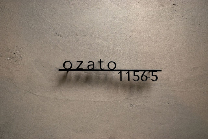 6mm厚 番地付きステンレス表札【Avenir add】マットブラック｜切り文字｜オーダーメイド｜肉厚