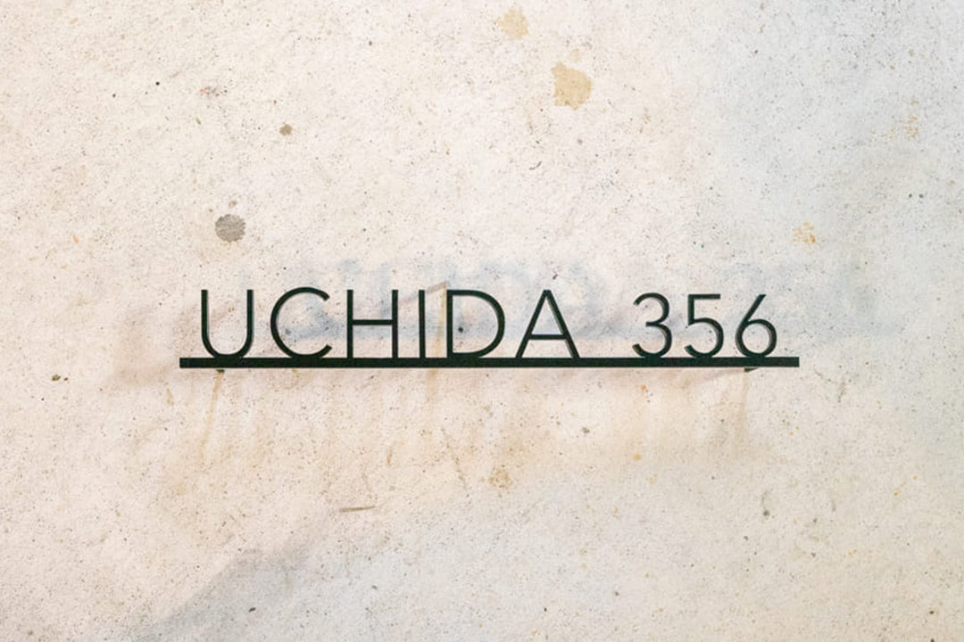 6mm厚 番地付きステンレス表札【Avenir add】マットブラック｜切り文字｜オーダーメイド｜肉厚