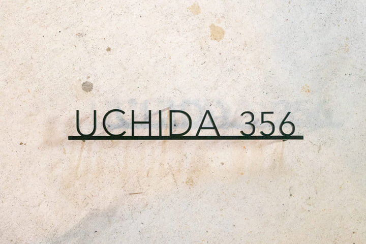 6mm厚 番地付きステンレス表札【Avenir add】マットブラック｜切り文字｜オーダーメイド｜肉厚