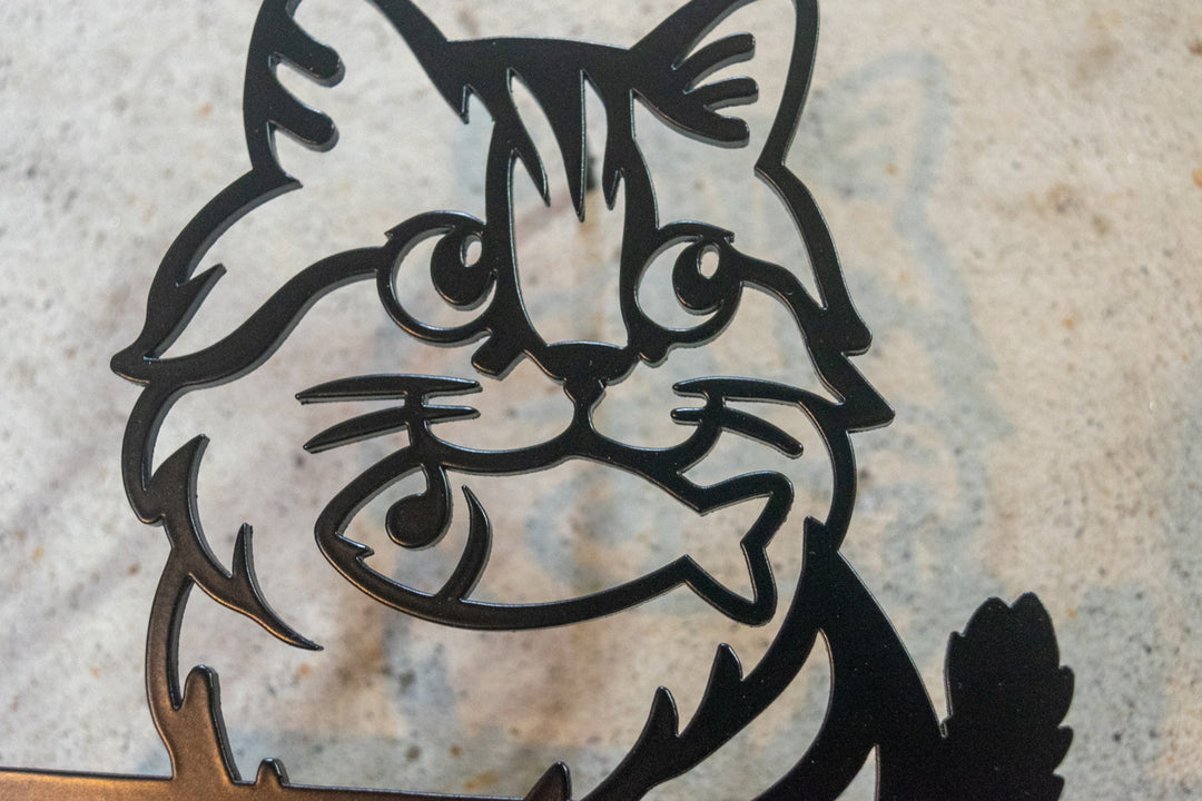 愛猫の写真で作る猫の表札【Nekoko 03】オーダーメイド ステンレス製