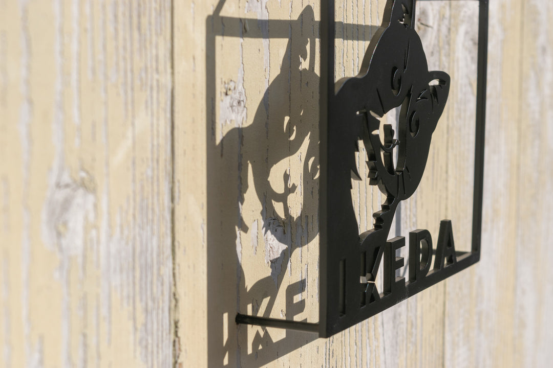 愛猫の写真で作る猫の表札【Nekoko 01】オーダーメイド ステンレス製