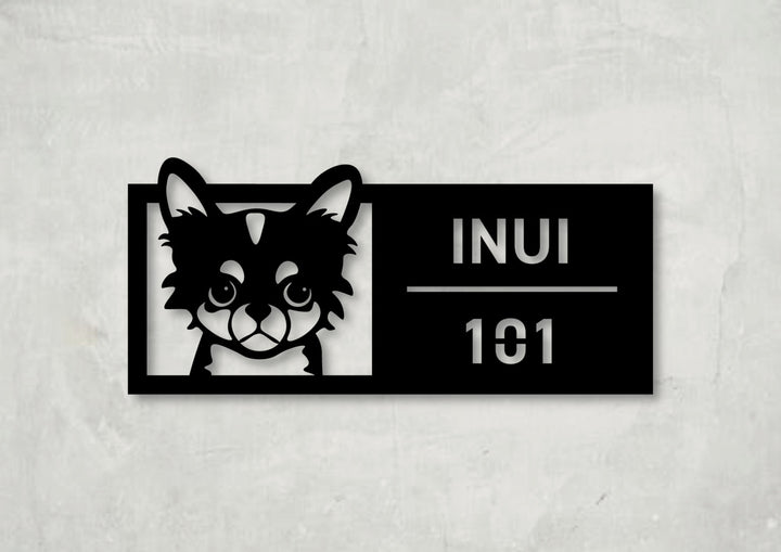 かわいい犬の表札【Inumo】オーダーメイド｜選べる犬種｜ステンレス