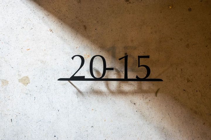 ステンレス製ハウスナンバー【PAUL No.】6mm厚｜番地のみ｜切り文字オーダーメイド表札