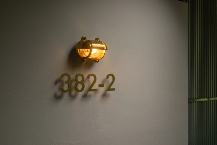 ステンレス製ハウスナンバー【PAUL No.】6mm厚｜番地のみ｜切り文字オーダーメイド表札