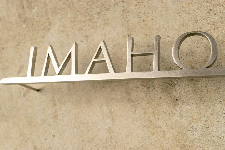 6mm厚ステンレス表札【Optima】切り文字｜オーダーメイド｜番地あり・なし選択可｜選べるカラー