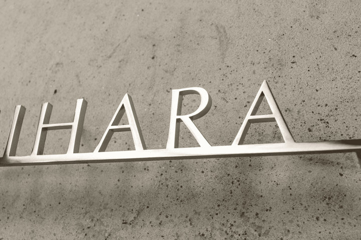 6mm厚ステンレス表札【Optima】切り文字｜オーダーメイド｜番地あり・なし選択可｜選べるカラー