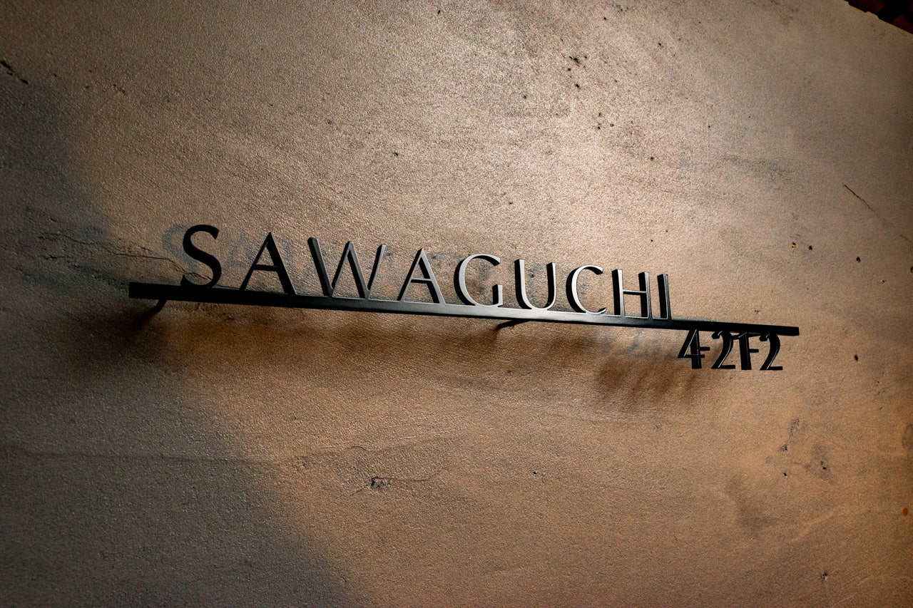 6mm厚ステンレス表札【Optima】切り文字｜オーダーメイド｜番地あり