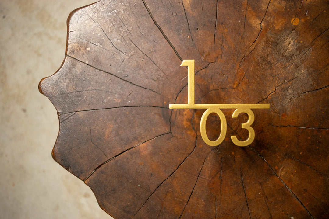 ステンレス製ルームナンバー【RAUM】マンション・集合住宅向け｜番地のみ｜オーダーメイド対応｜複数注文割引あり