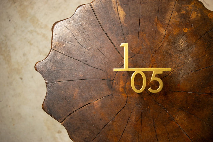 ステンレス製ルームナンバー【RAUM】マンション・集合住宅向け｜番地のみ｜オーダーメイド対応｜複数注文割引あり