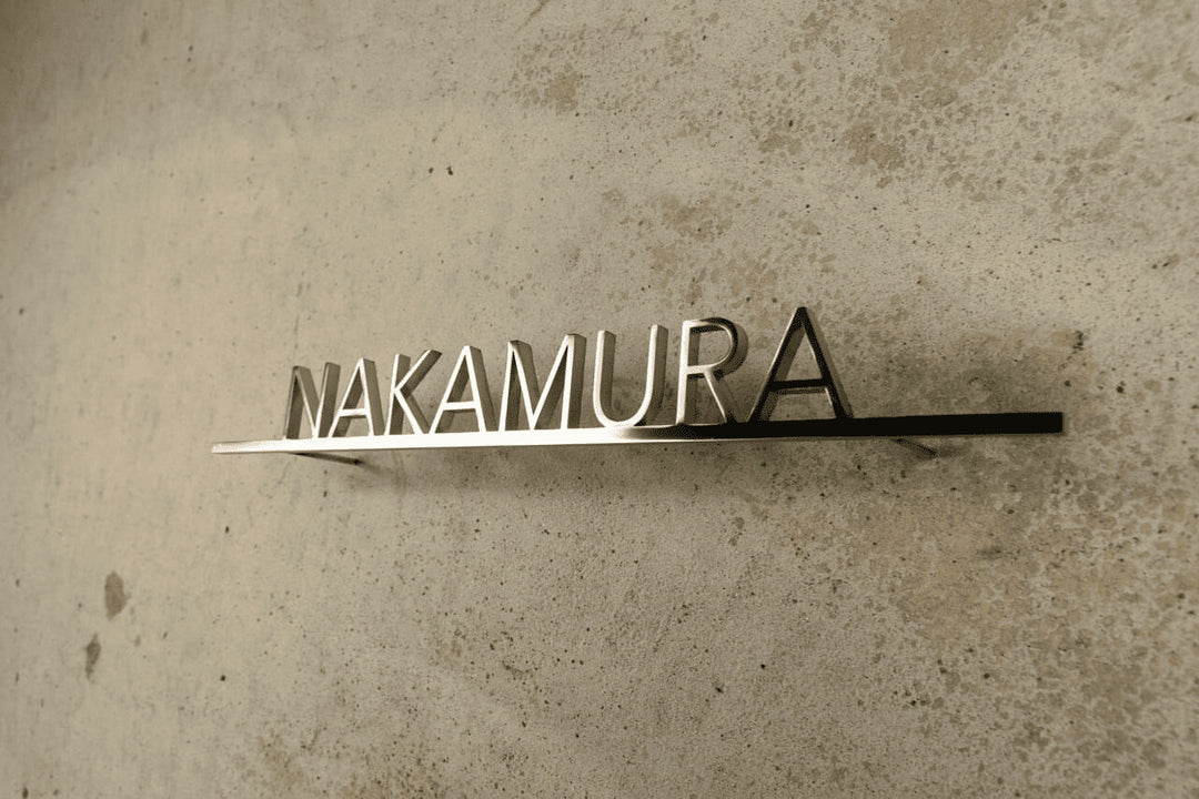 6mm厚 ステンレス製シルバー表札【Avenir shine】選べる番地オプション 極厚 オーダーメイド