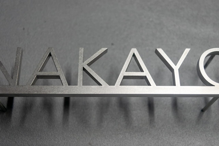 6mm厚 ステンレス製シルバー表札【Avenir shine】選べる番地オプション 極厚 オーダーメイド