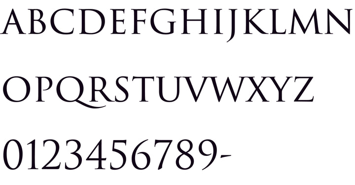 ステンレス表札【TRAJAN】切り文字｜オーダーメイド｜選べるカラー