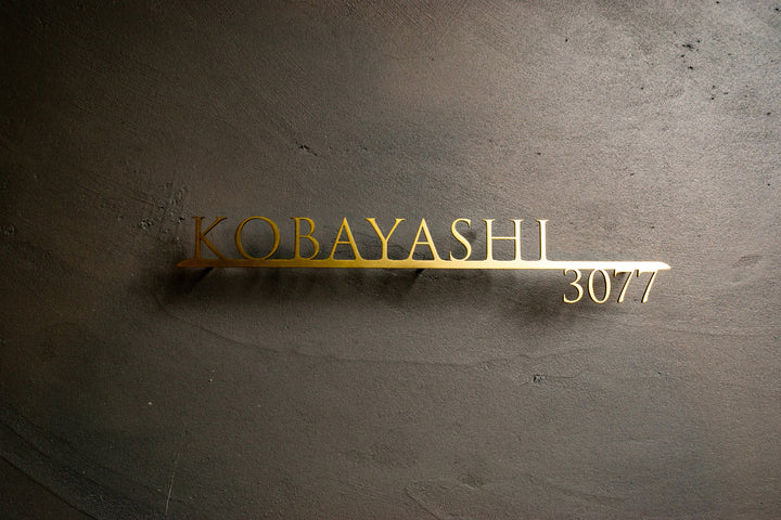 ステンレス表札【TRAJAN】切り文字｜オーダーメイド｜選べるカラー