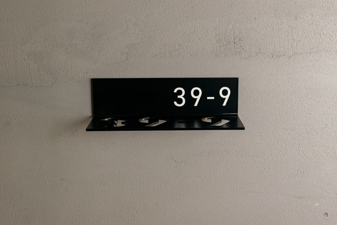 影を映し出す表札【Shadow】オーダーメイド｜番地表札｜ハウスナンバー｜個性的｜ライトアップ
