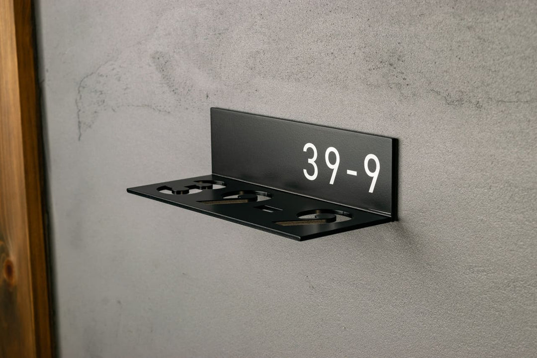 影を映し出す表札【Shadow】オーダーメイド｜番地表札｜ハウスナンバー｜個性的｜ライトアップ